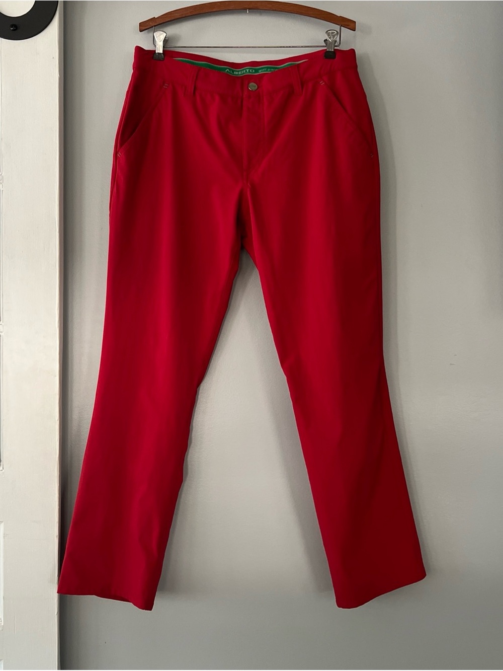 Alberto Golf Pro Modern 3X Dry Cooler Red Pants Men’s Size 50 U.S. W34 $265